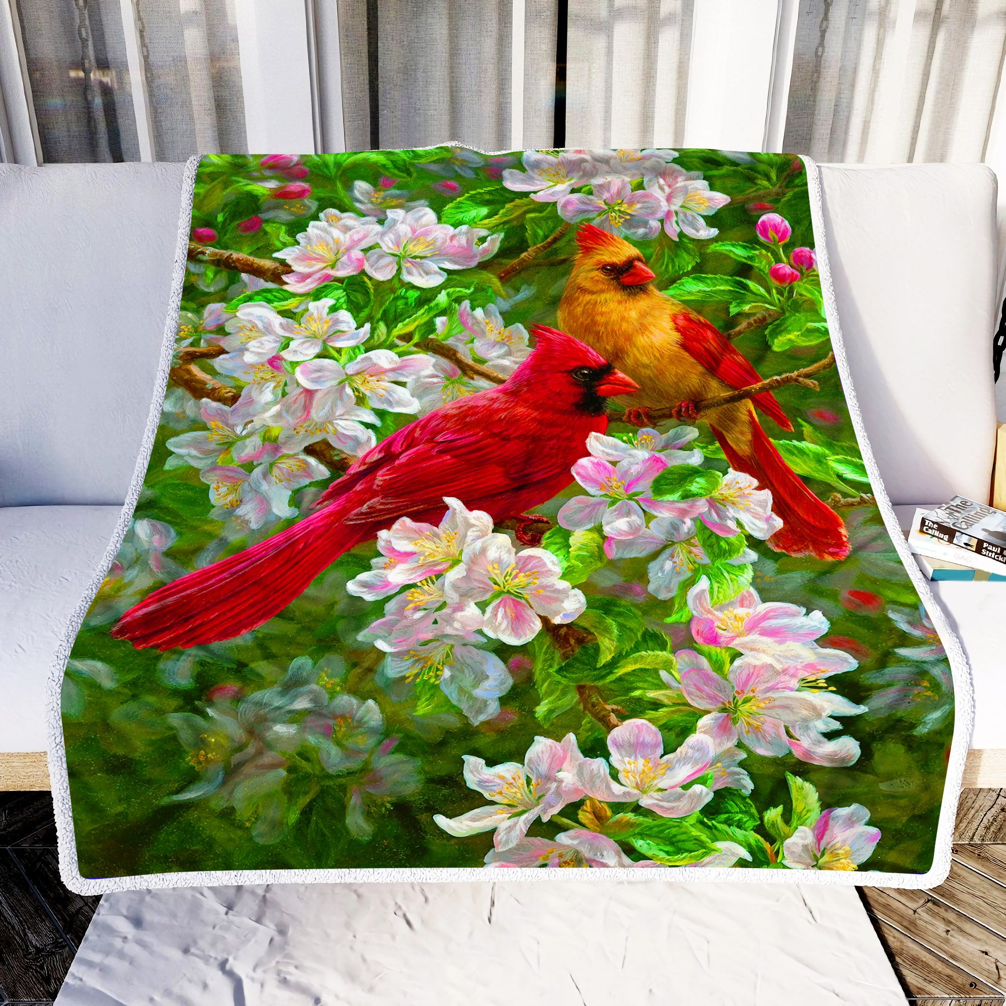 Hummingbird Couple Fleece Blanket