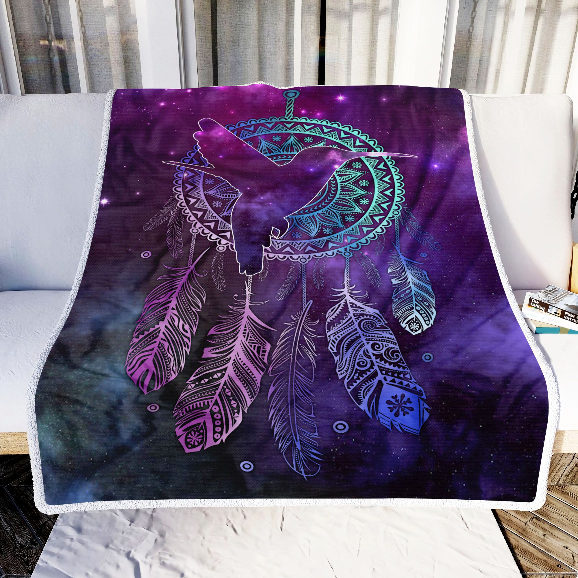 Hummingbird Dreamcatcher Fleece Blanket