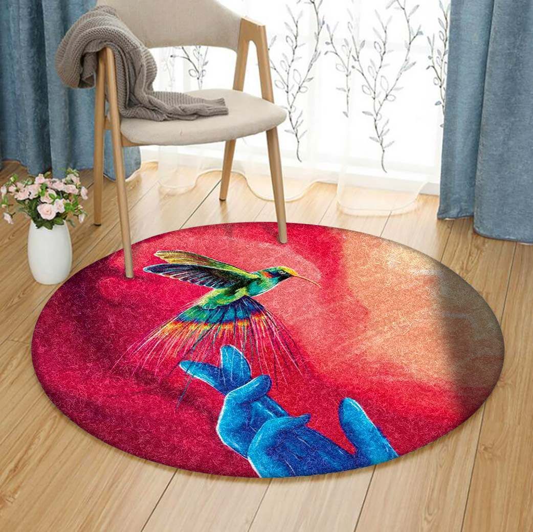 Hummingbird Round Carpet