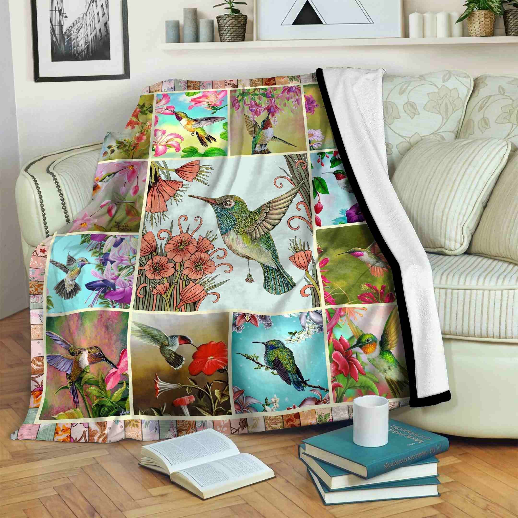 Hummingbird Fleece Blanket