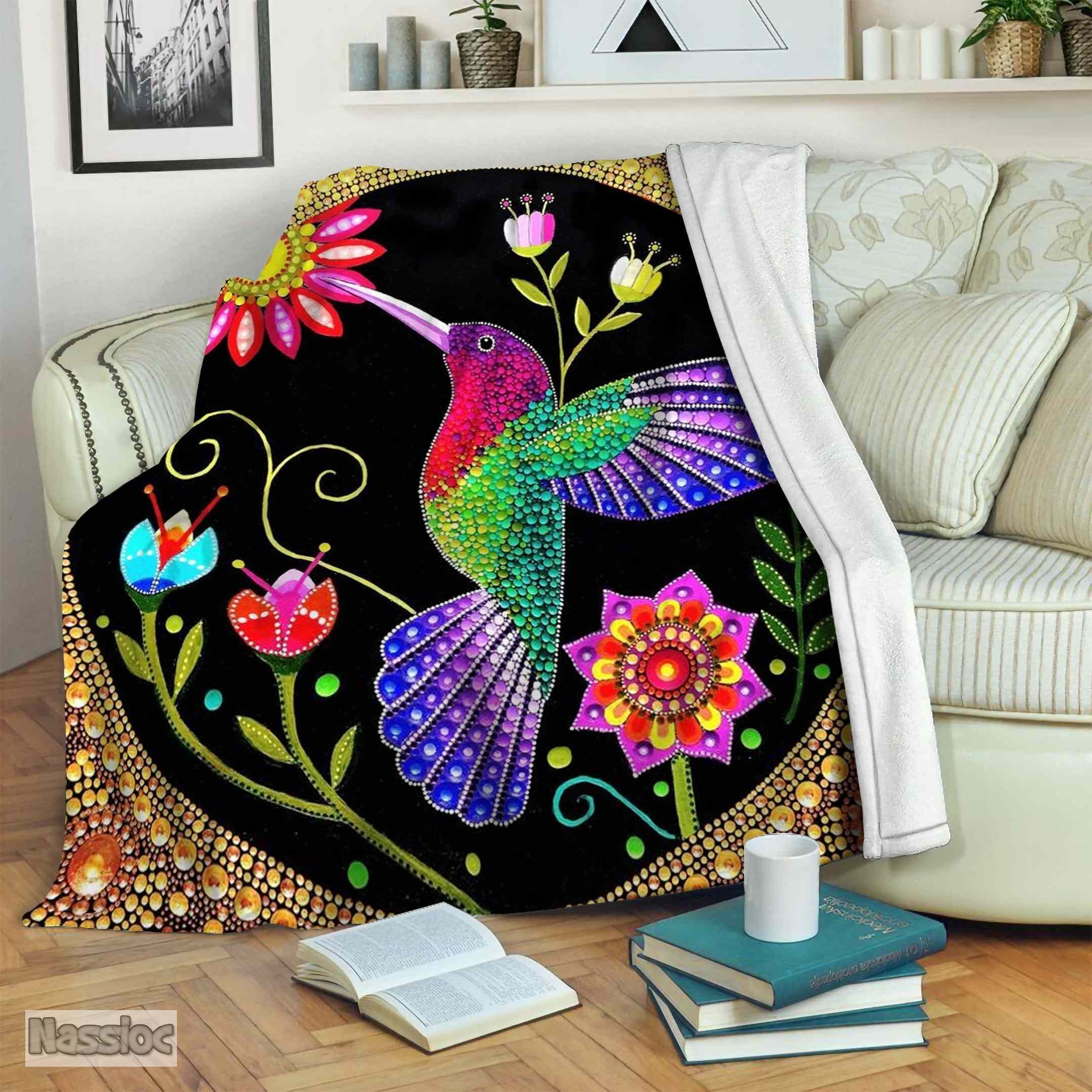 Hummingbird Fleece Blanket