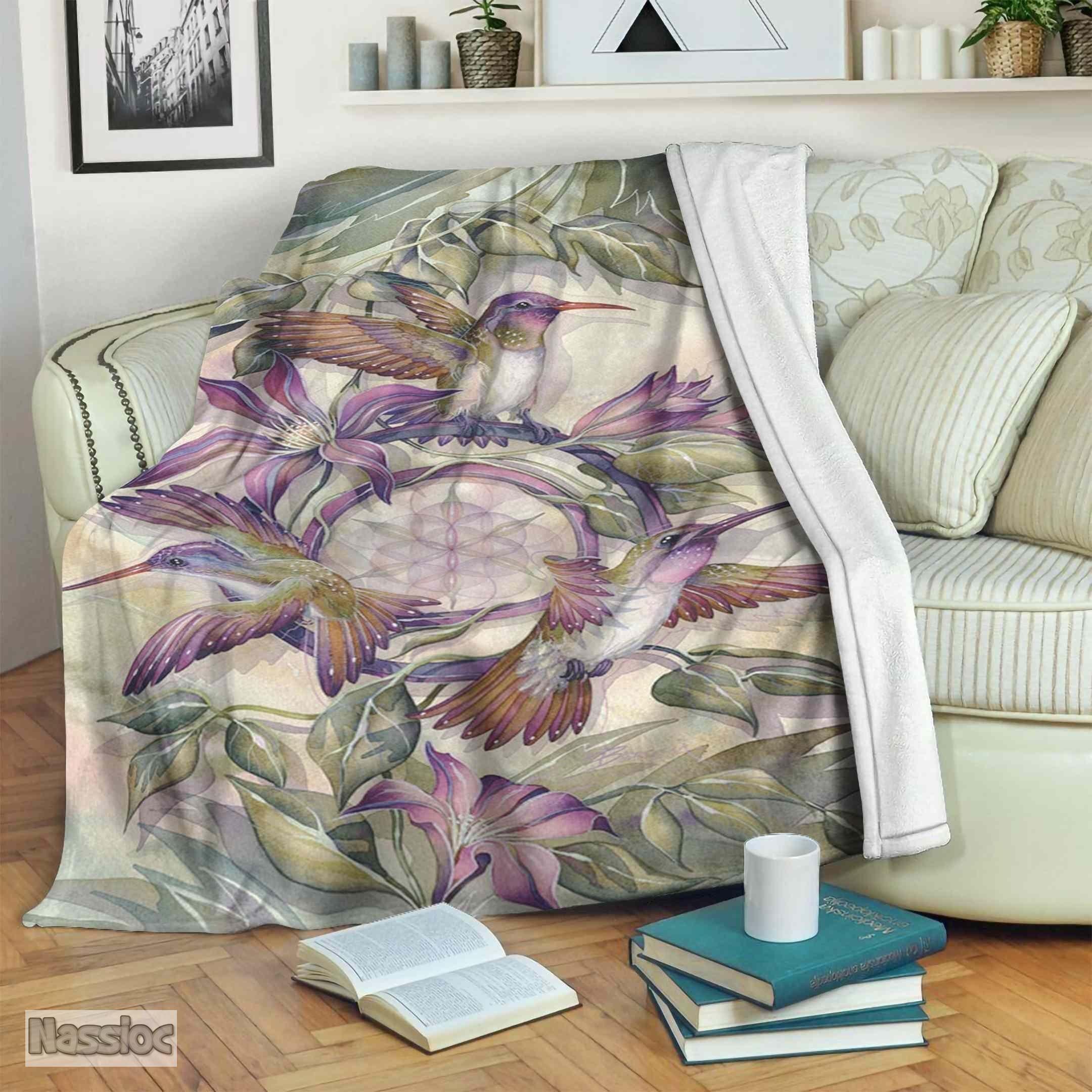 Hummingbird Fleece Blanket