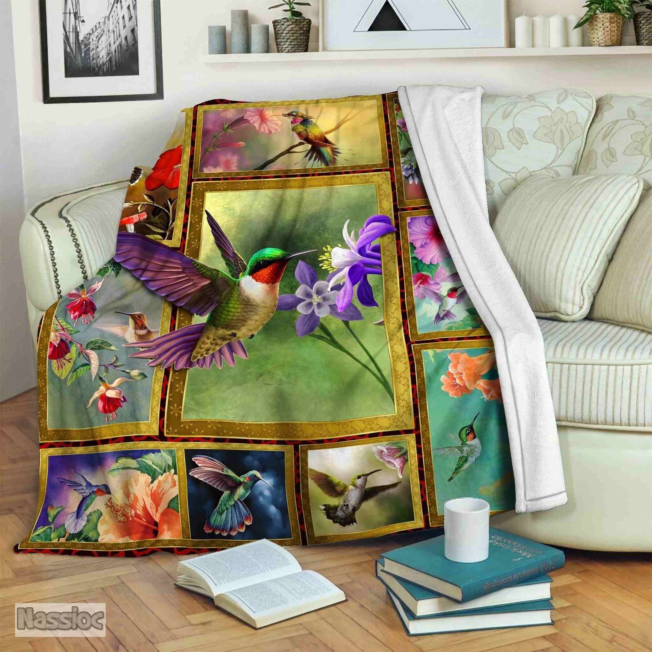 Hummingbird Fleece Blanket