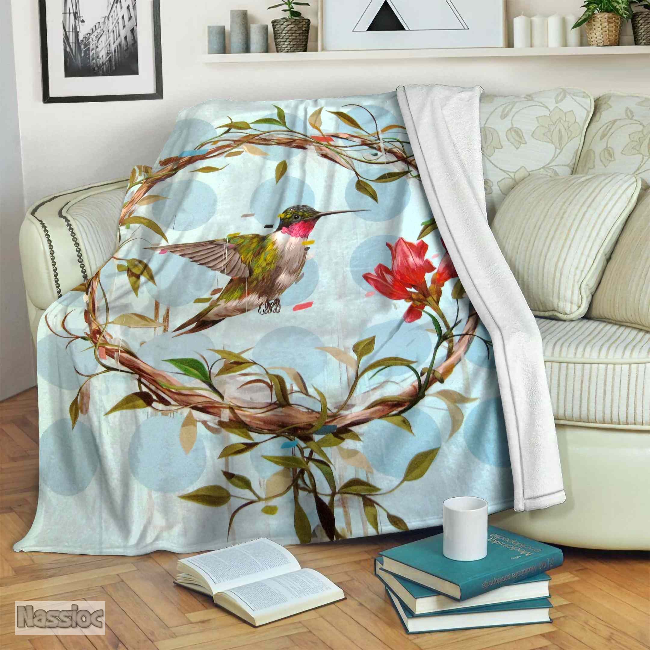 Hummingbird Fleece Blanket