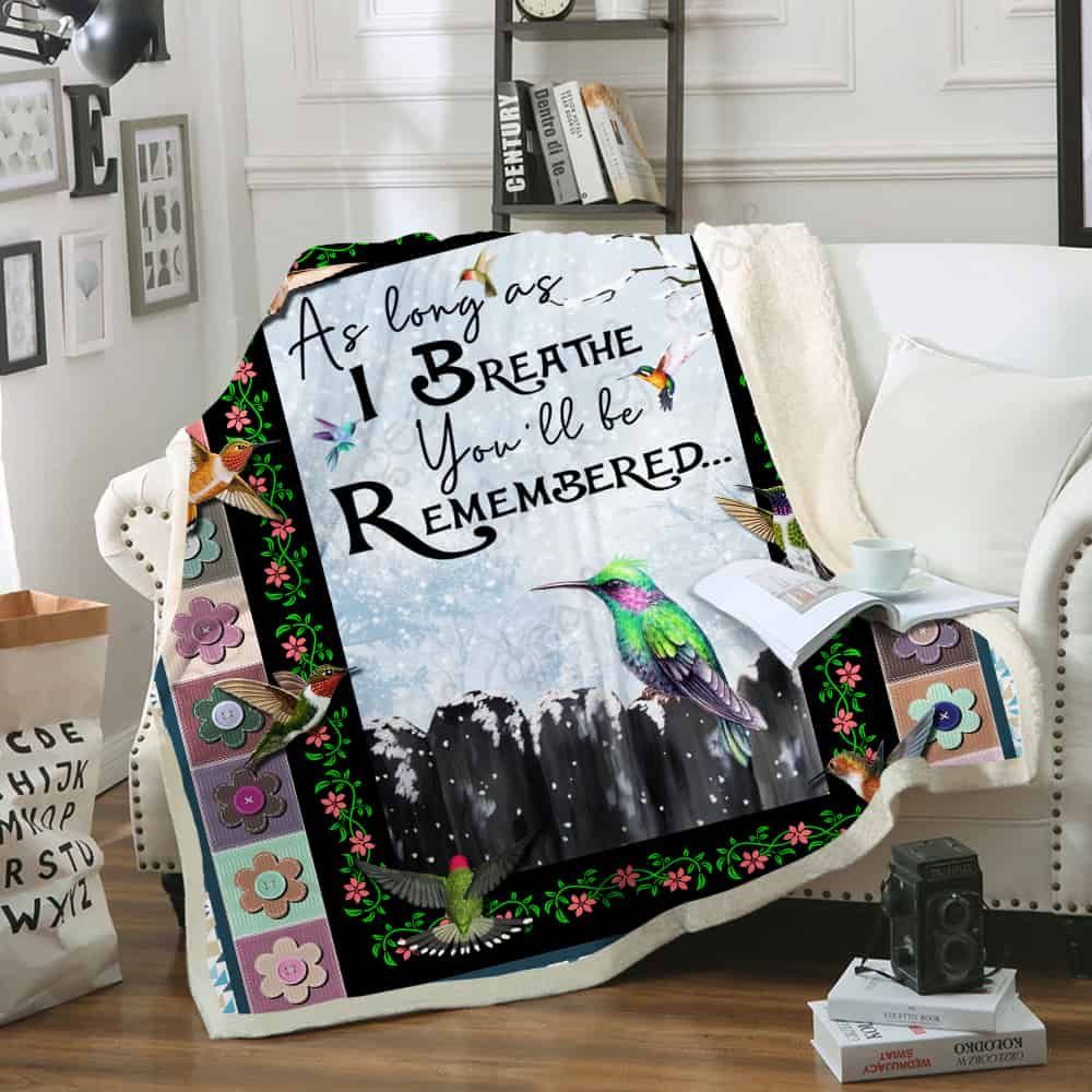 Hummingbird Fleece Blanket