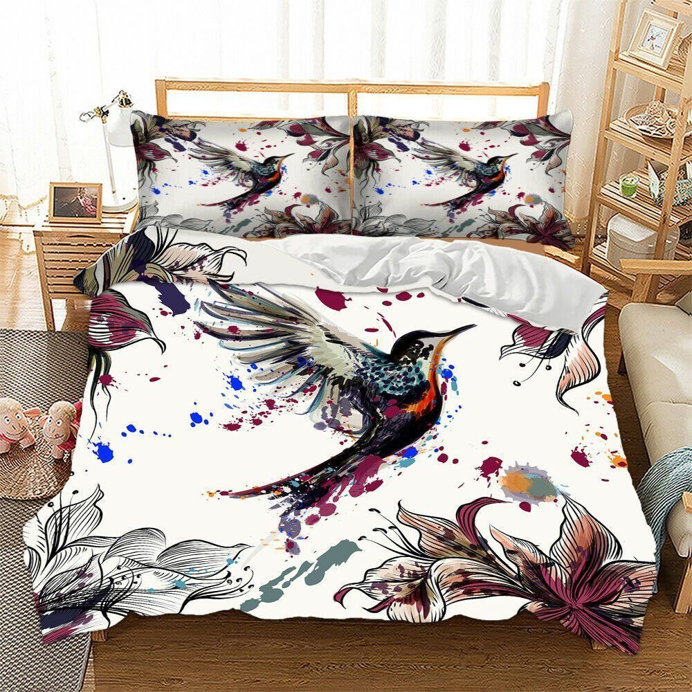 Hummingbird Floral Bedding Set