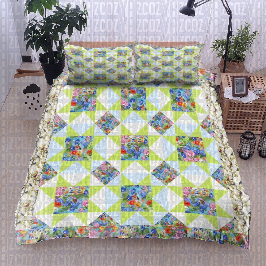 Hummingbird Flower Bedding Set