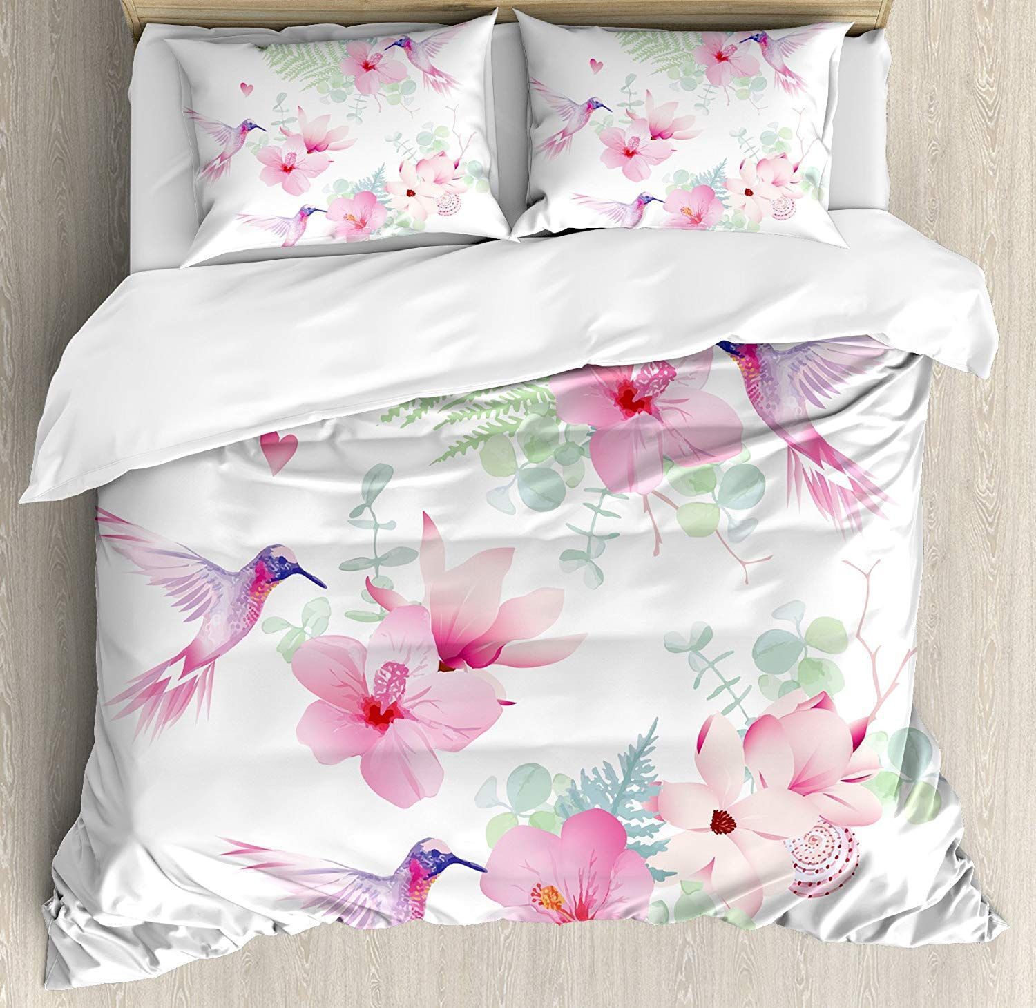 Hummingbird Flower Bedding Set