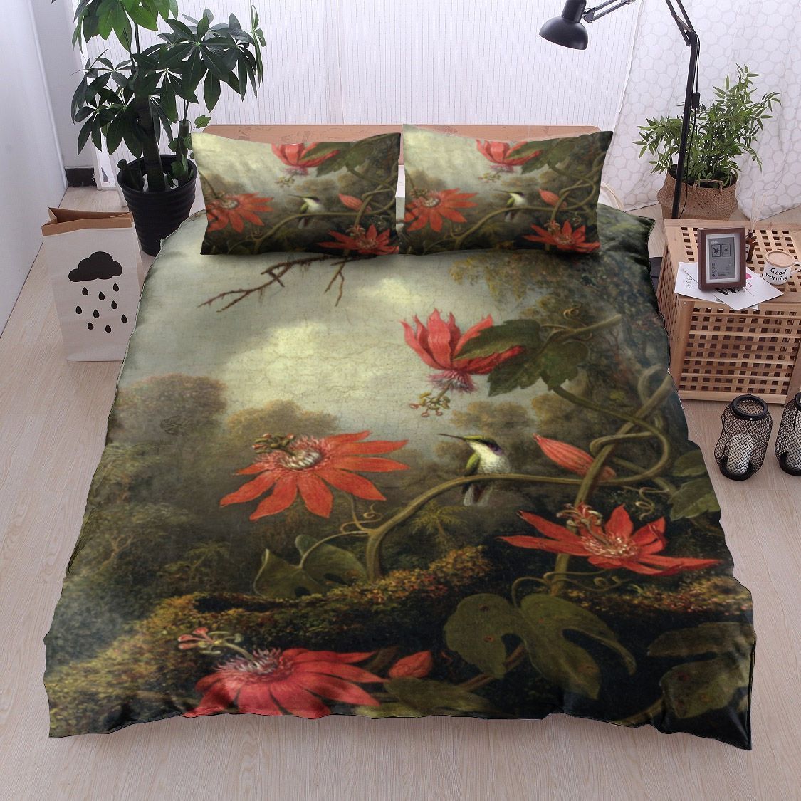 Hummingbird Flower Bedding Set