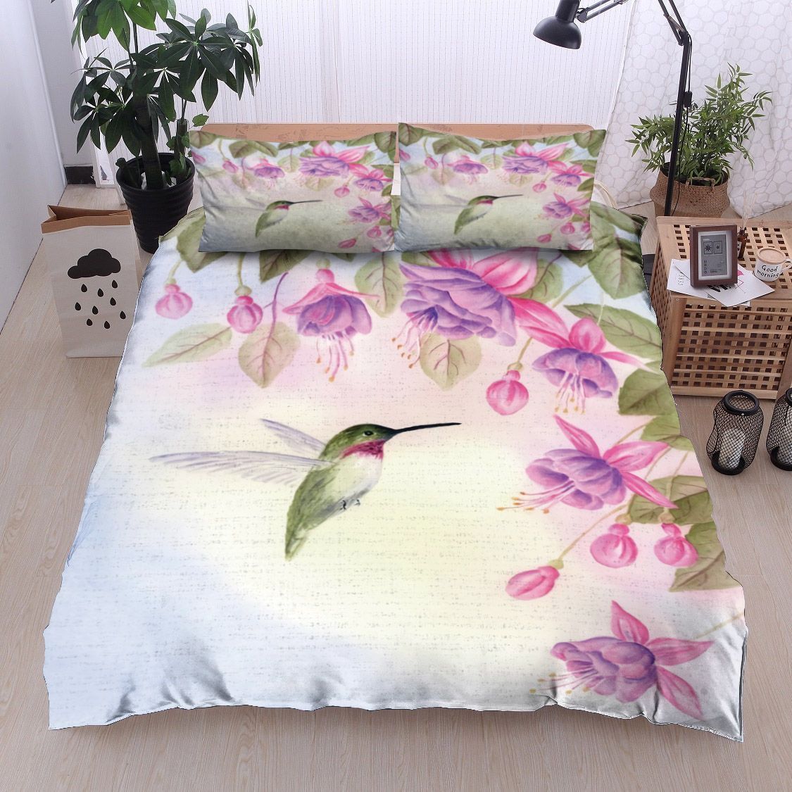 Hummingbird Flower Bedding Set