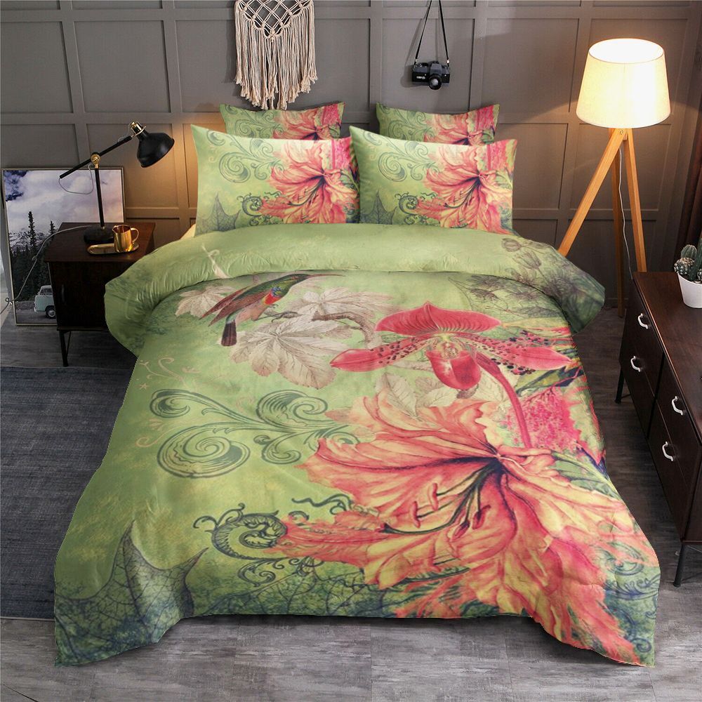 Hummingbird Flower Bedding Set
