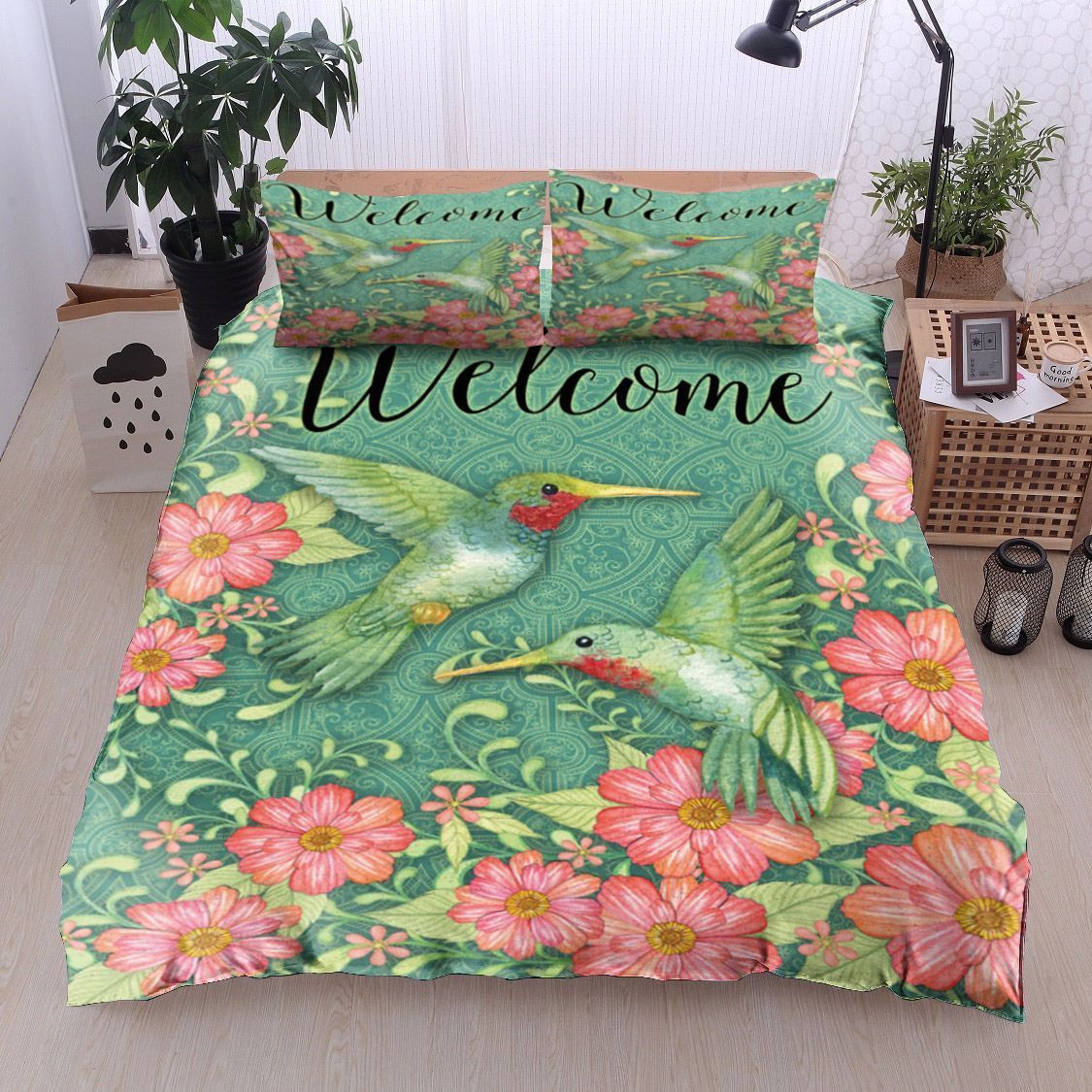 Hummingbird Flower Bedding Set
