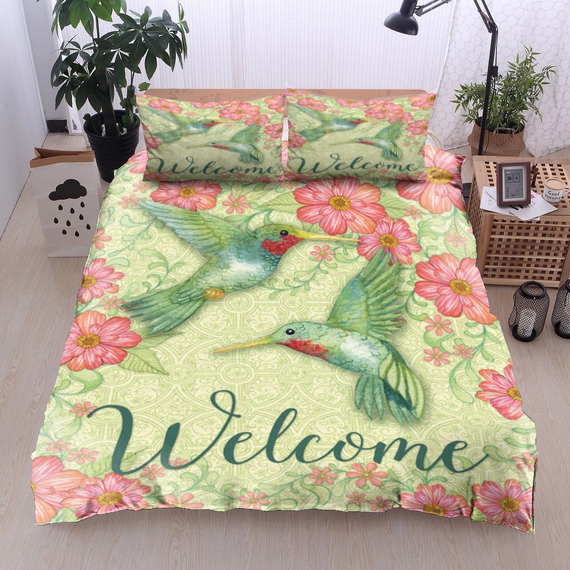 Hummingbird Flower Bedding Set