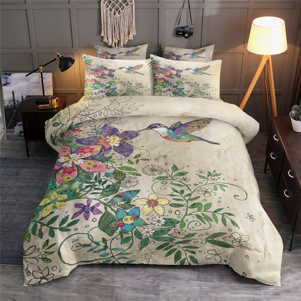 Hummingbird Flowers Bedding Set