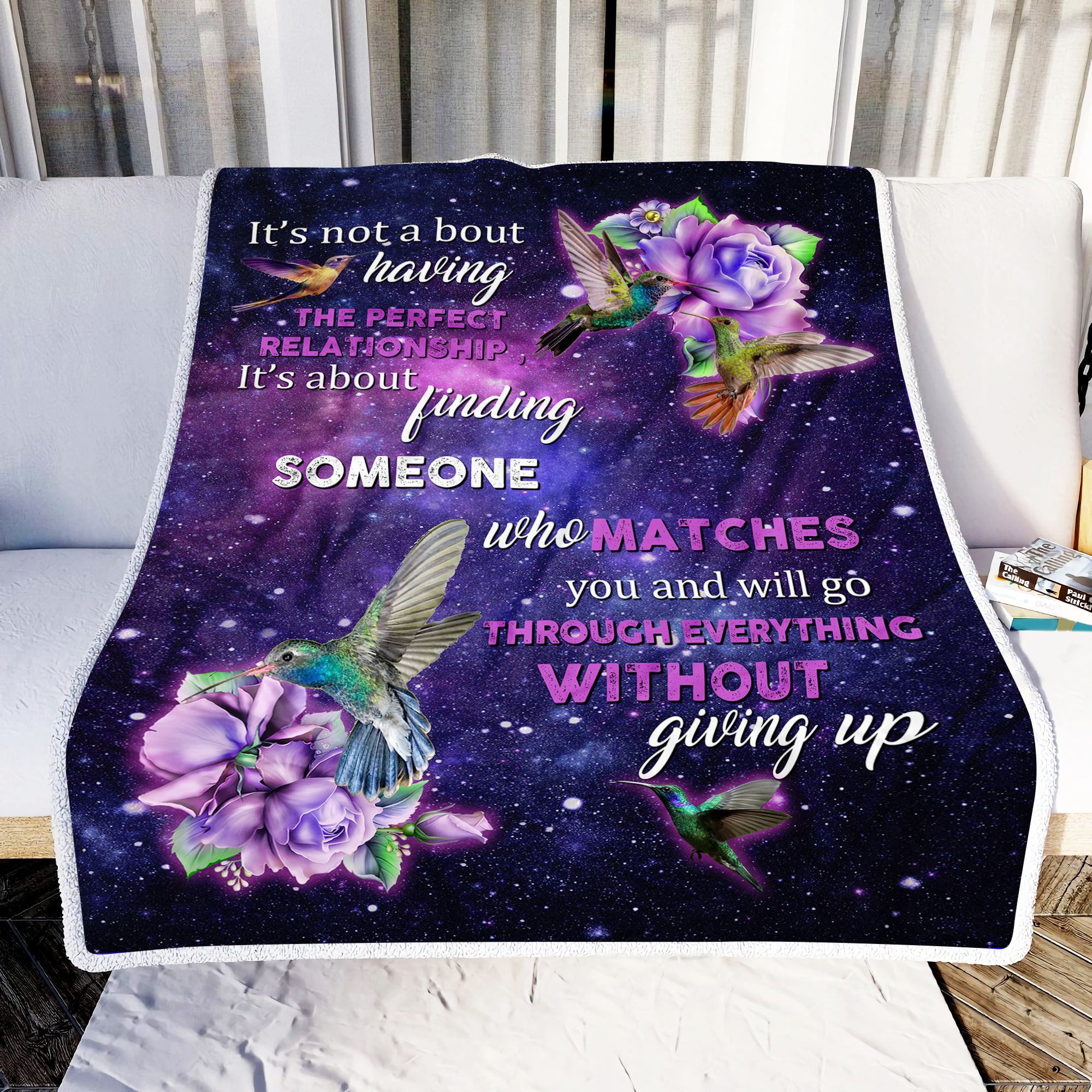 Hummingbird Go Through Everything Fleece Blanket