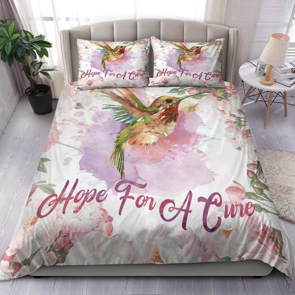 Hummingbird Hope For A Cure Bedding Set