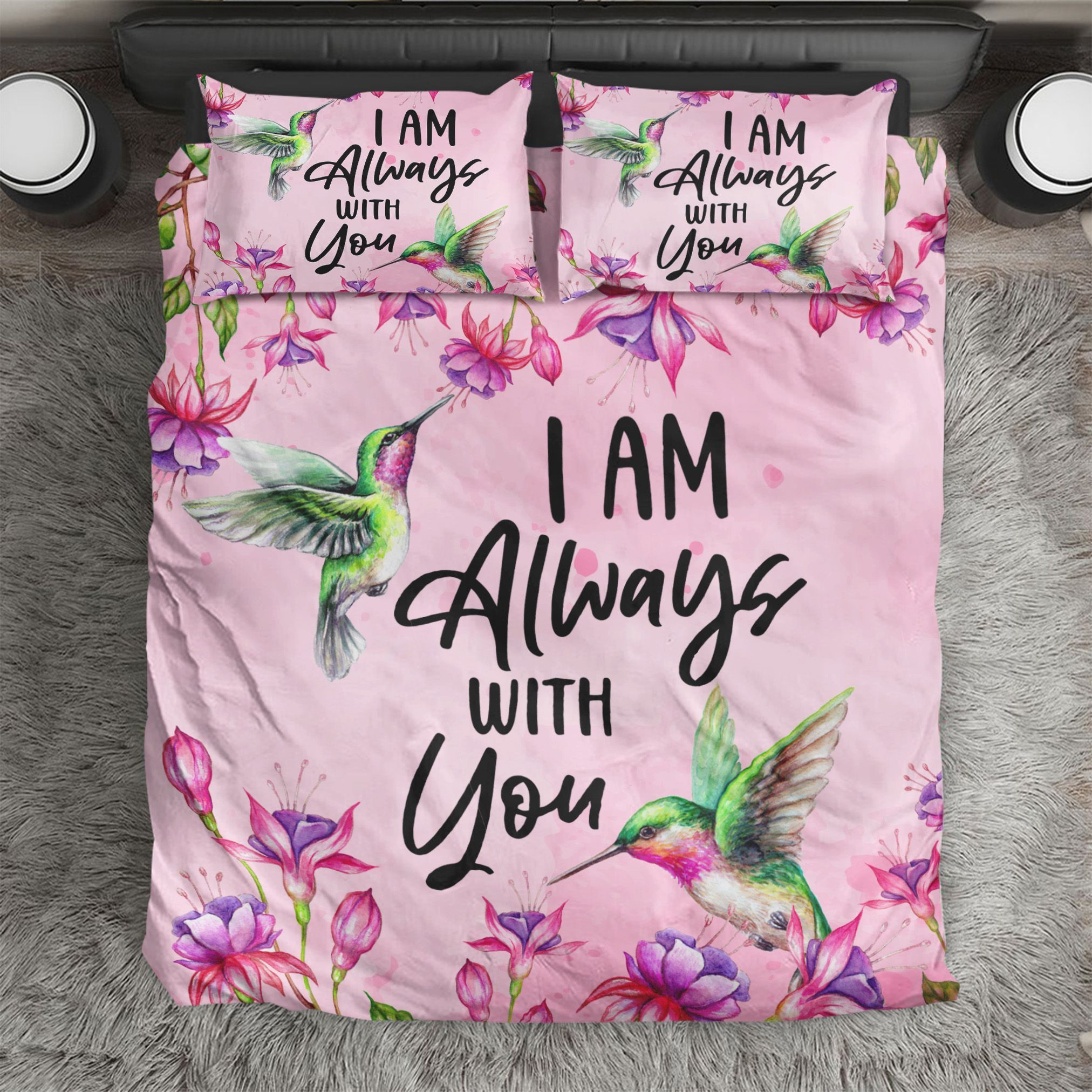 Hummingbird I Am Always With You Bedding Set