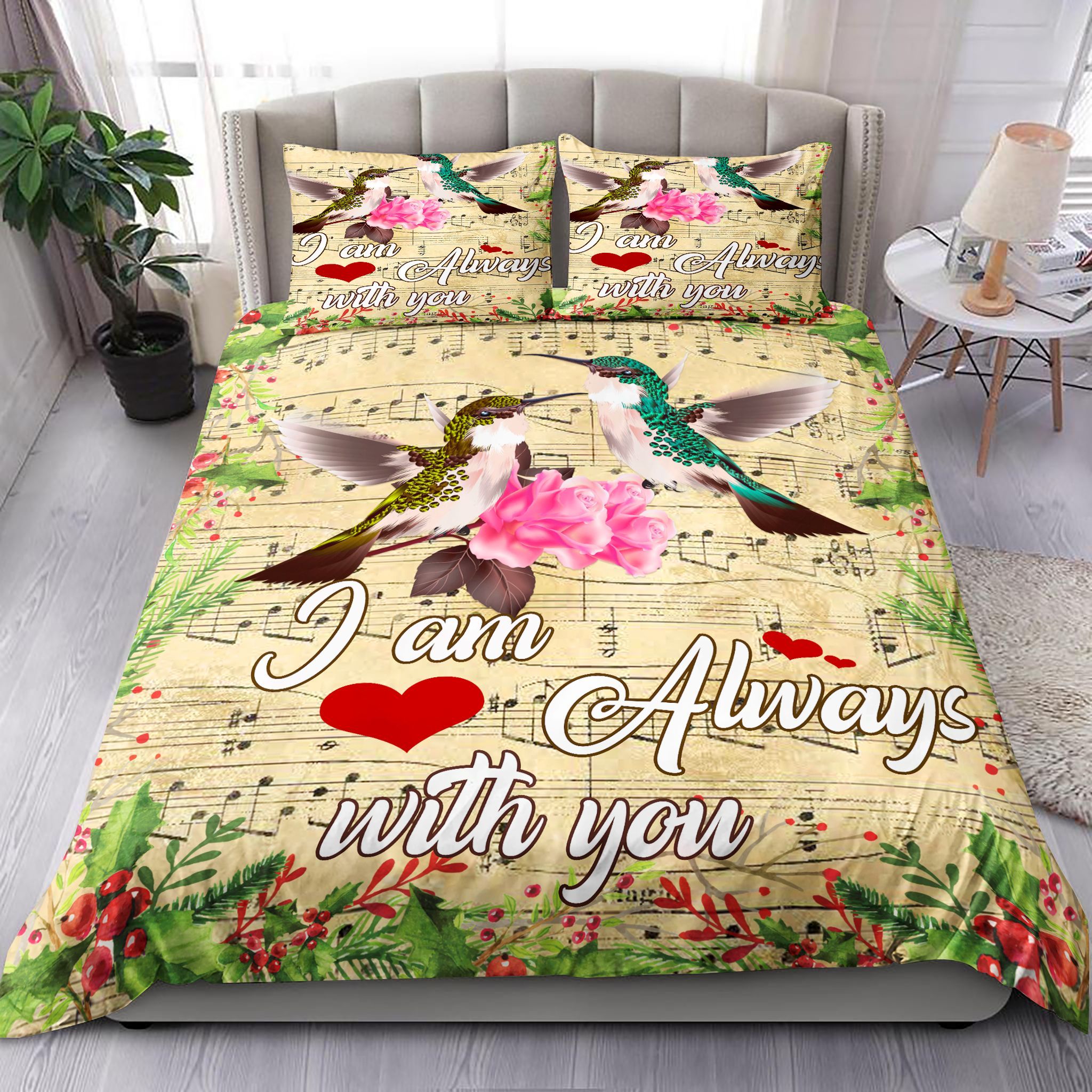 Hummingbird I Am Always With You Bedding Set