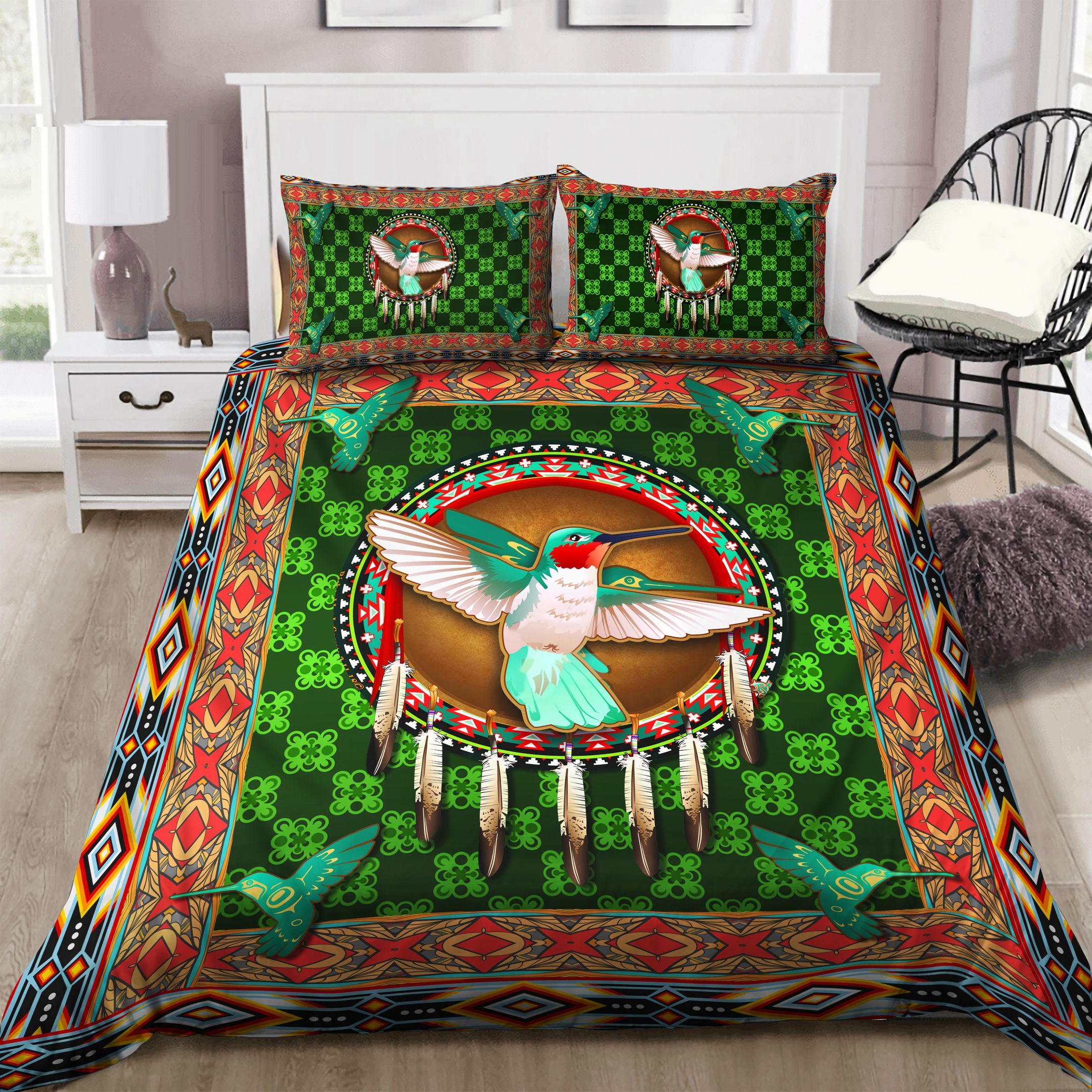 Hummingbird Native Bedding Set