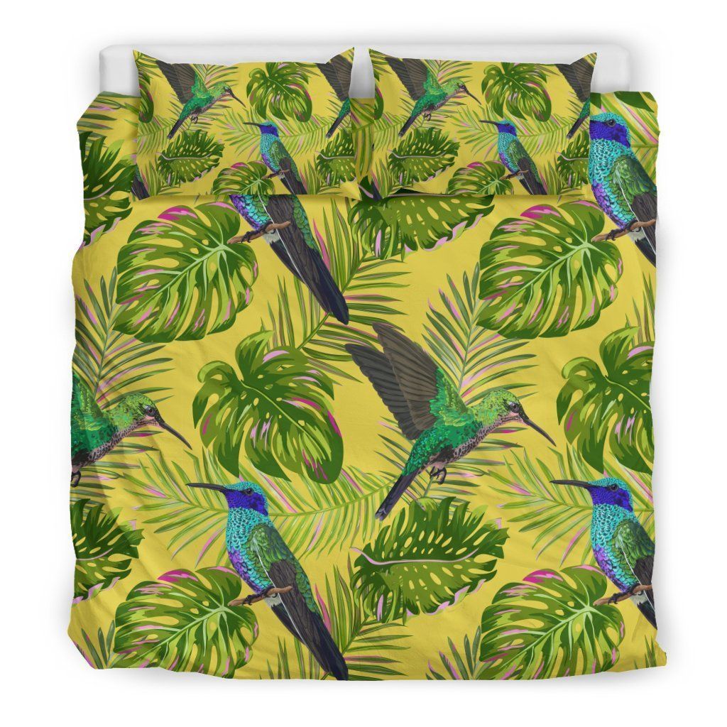 Hummingbird Palm Leaves Bedding Set
