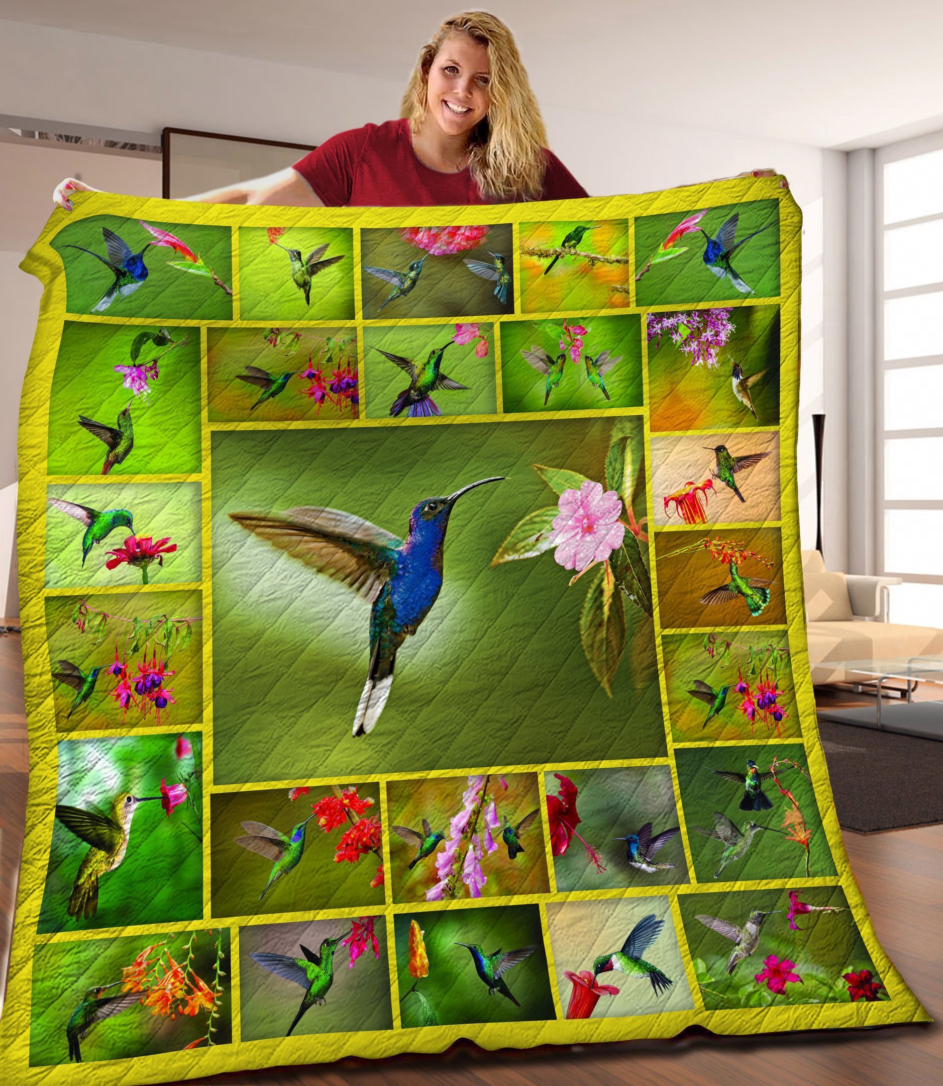 Hummingbird Quilt Blanket C9B210219NM