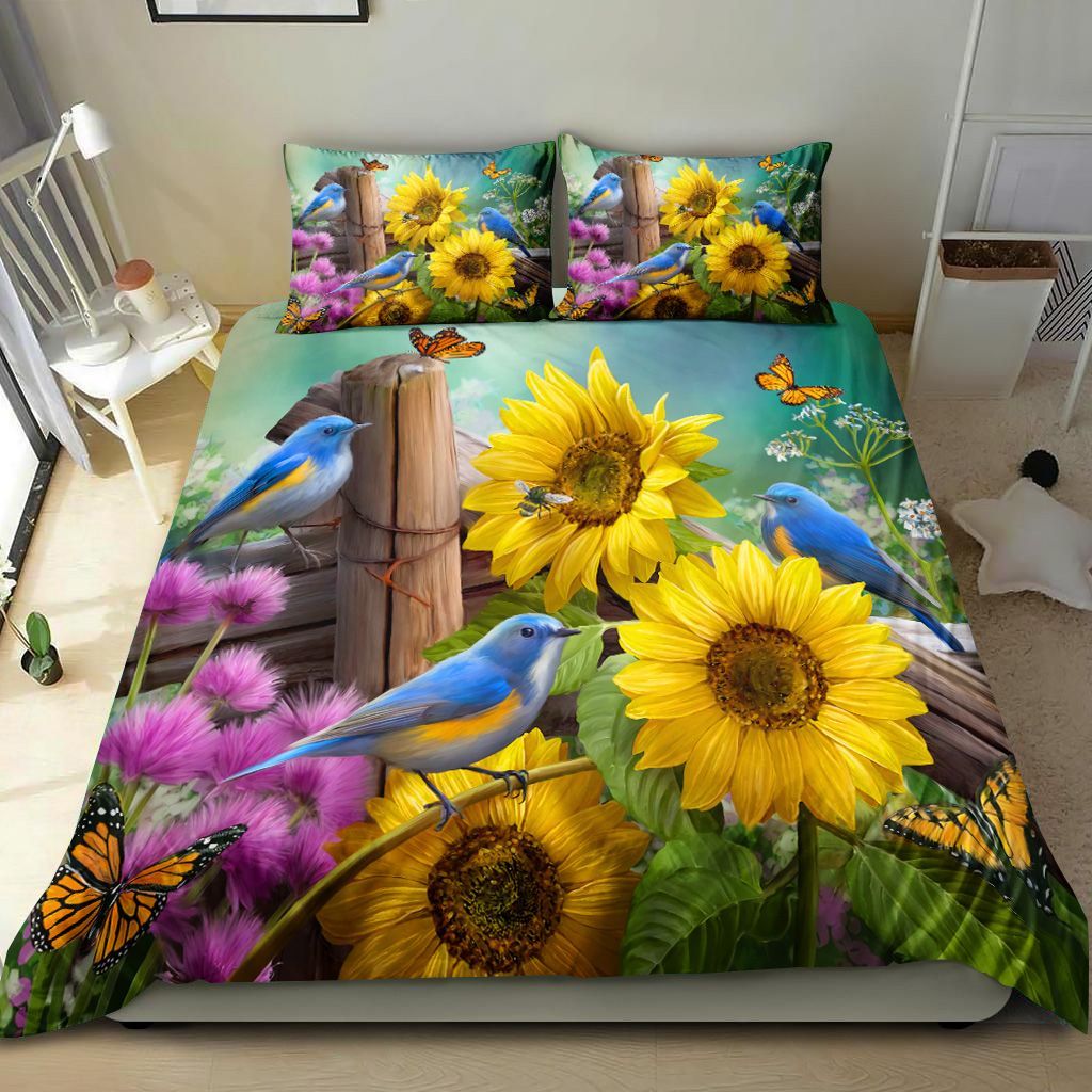 Hummingbird Sunflower Bedding Set