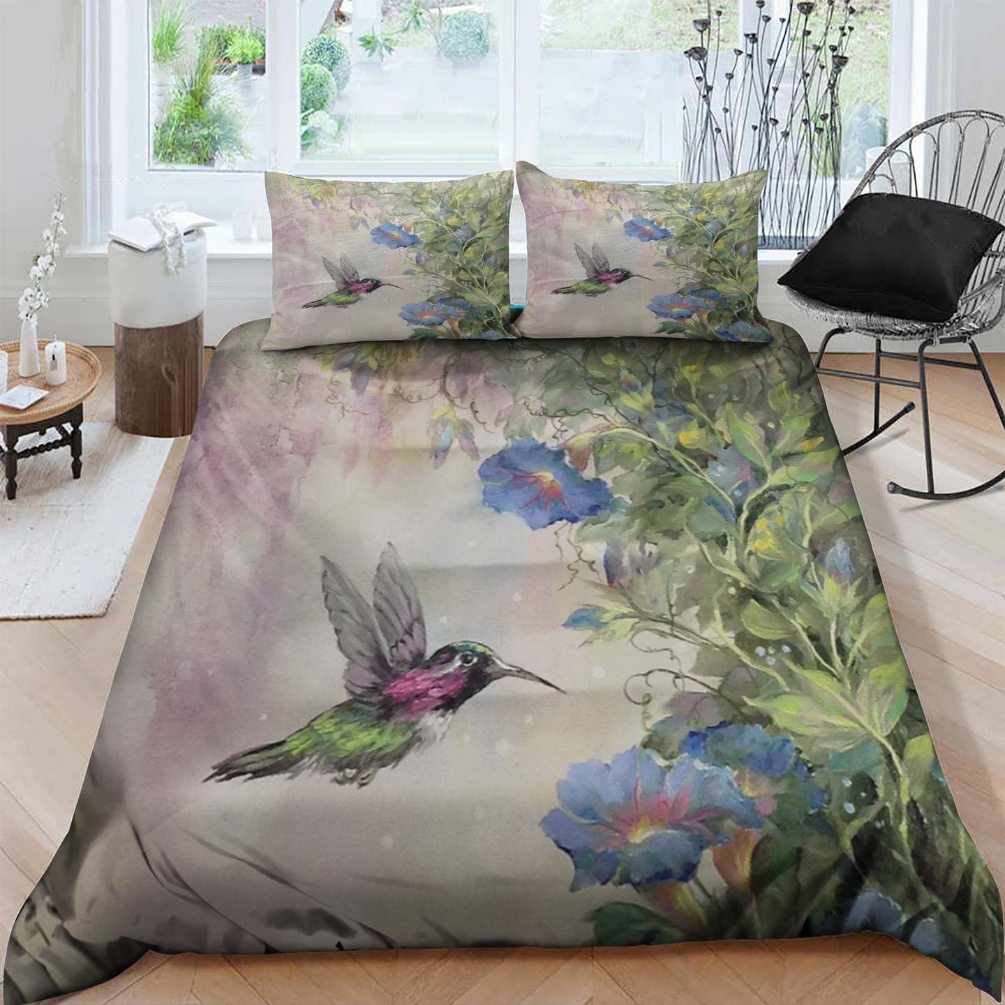 Hummingbird Vintage Bedding Set