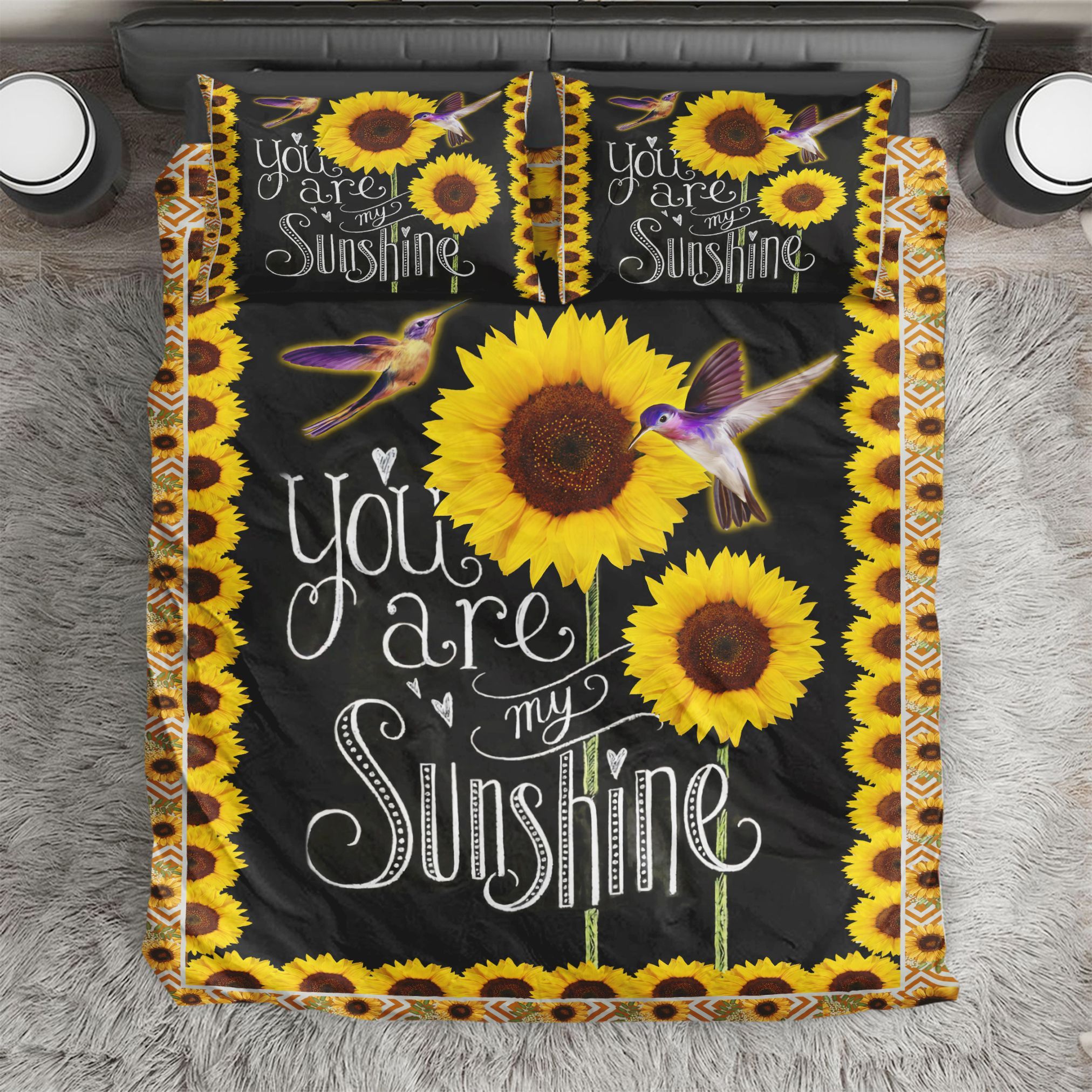 Hummingbird You Are My Sunshine Bedding Set