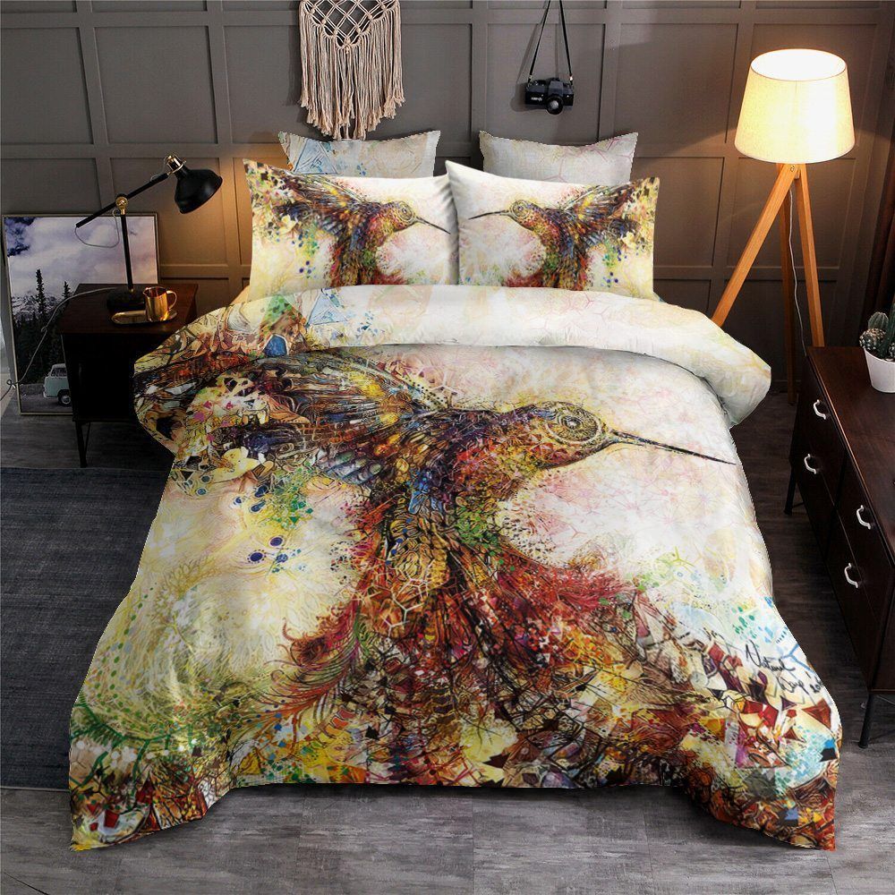 Hummingbirds Cotton Bed Sheets Spread Comforter Bedding Set