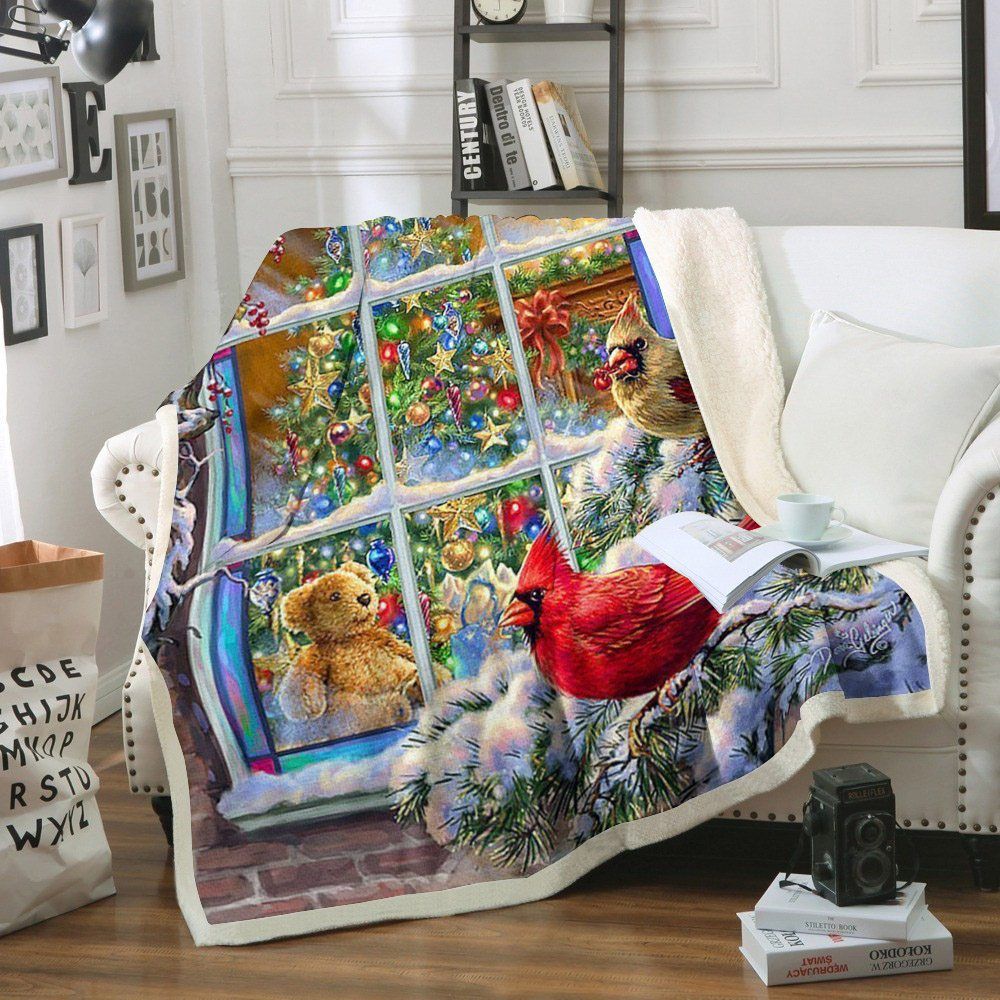 Hummingbirds Sherpa Fleece Blanket