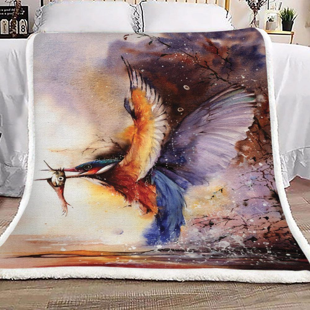 Hummingbirds Sherpa Fleece