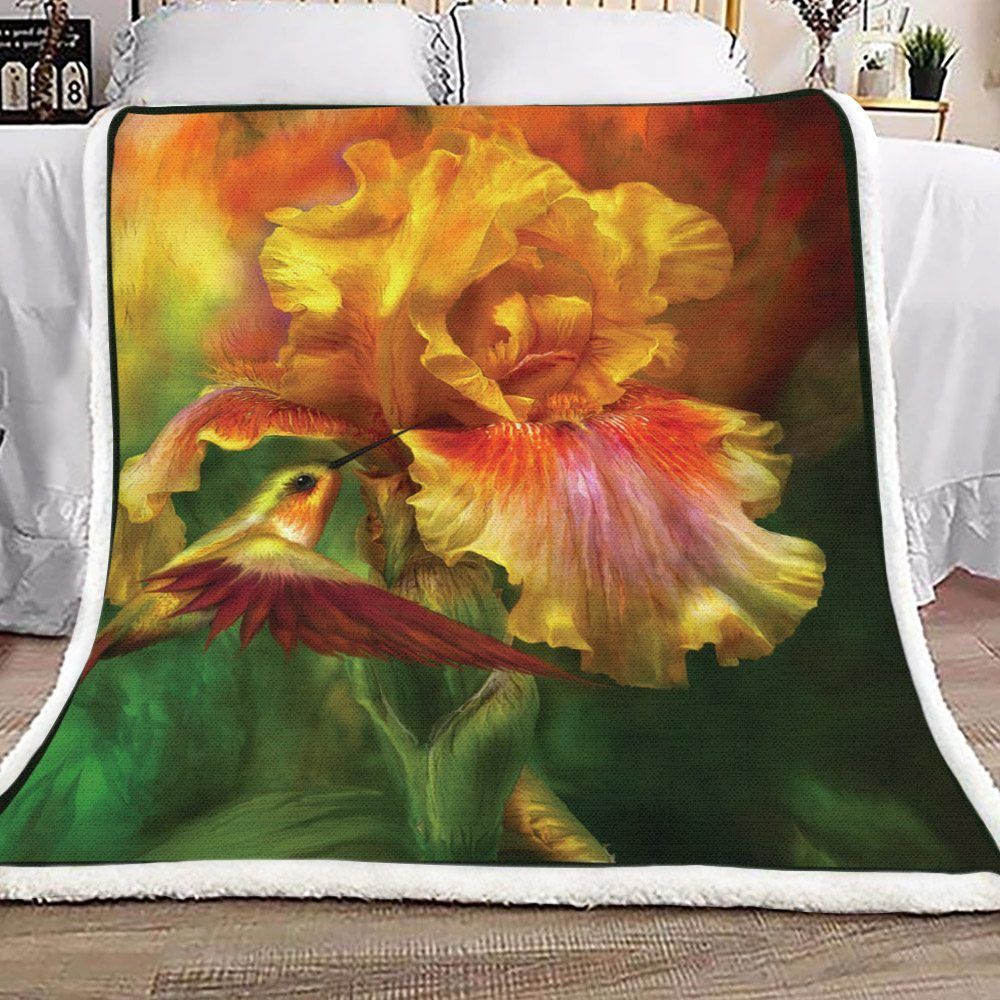 Hummingbirds Sherpa Fleece