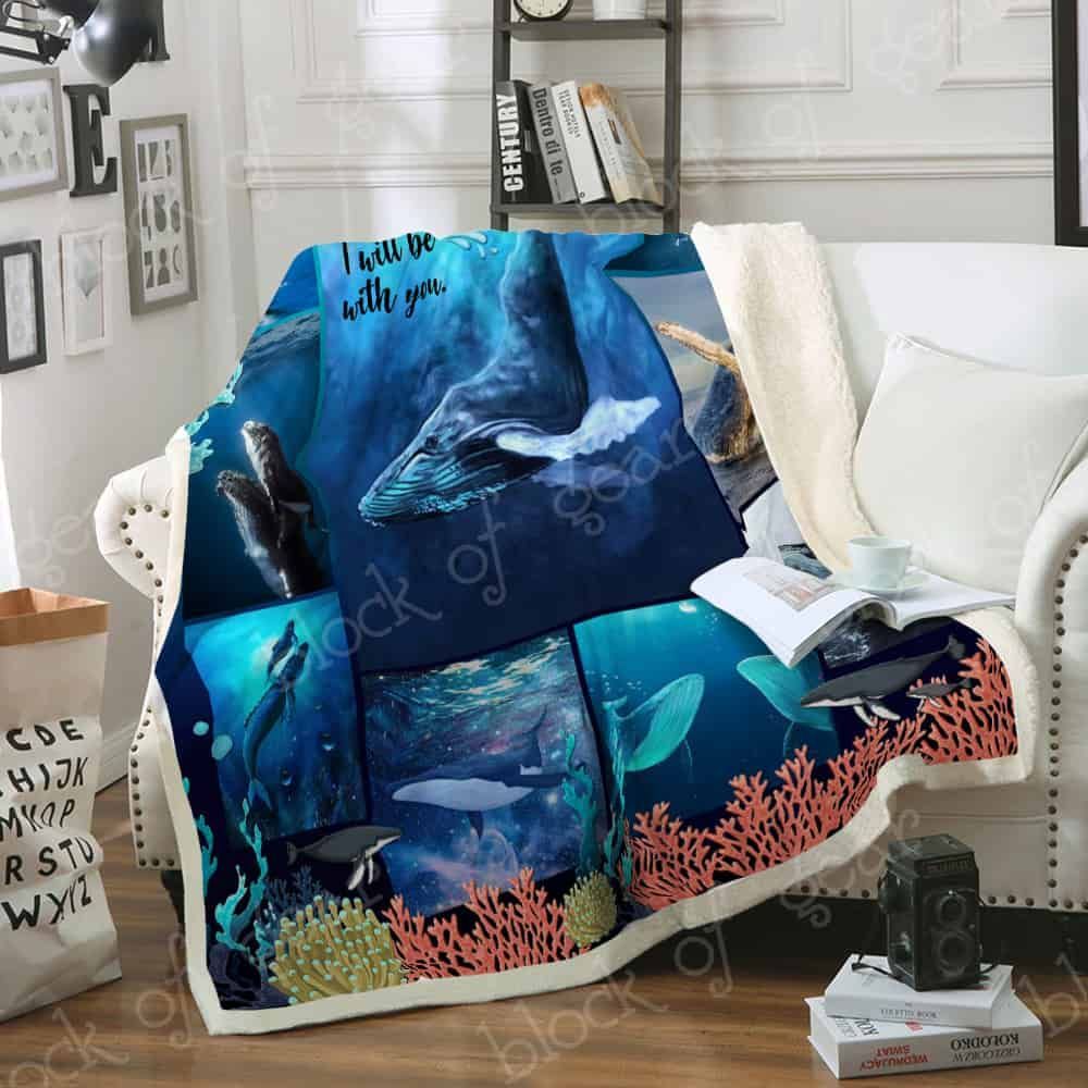 Humpback Whale Fleece Blanket