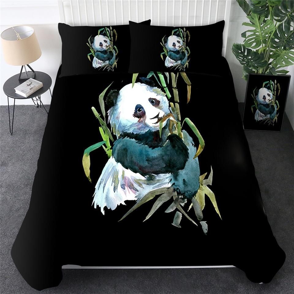 Hungry Panda Oil Painting Bedding Set