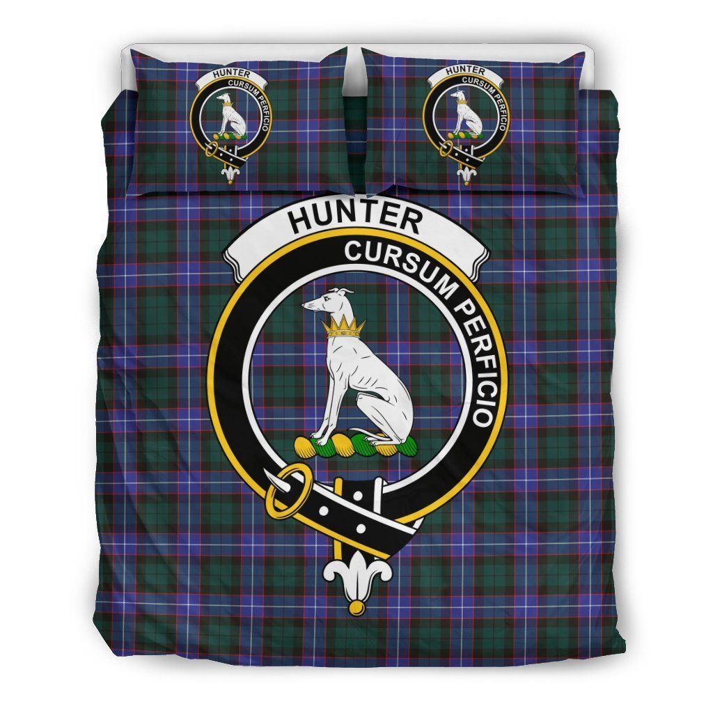 Hunter Clan Badge Tartan Bedding Set