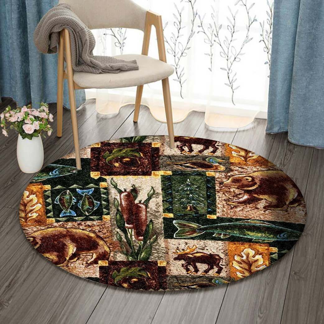 Hunting Round Carpet