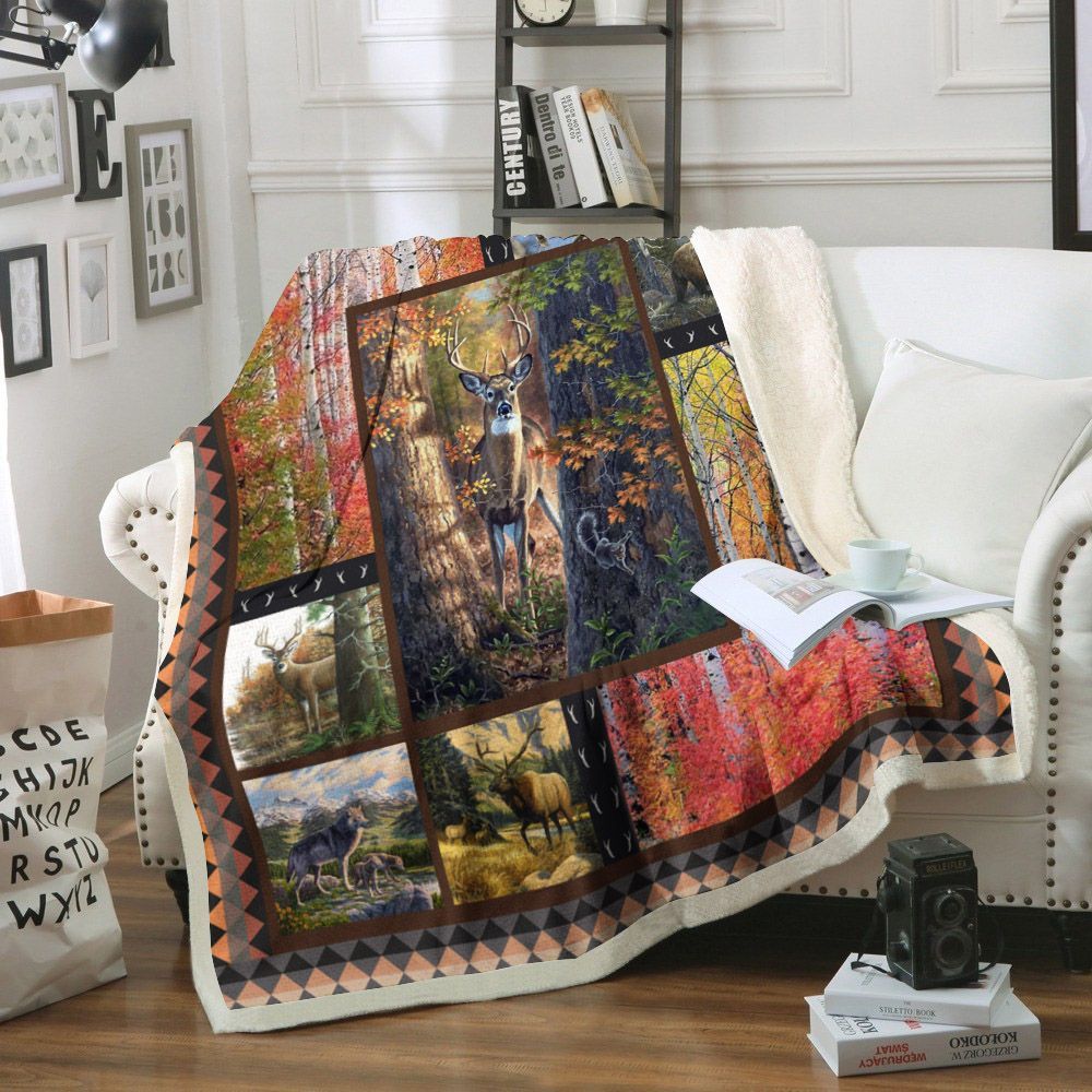 Hunting Sherpa Fleece Blanket