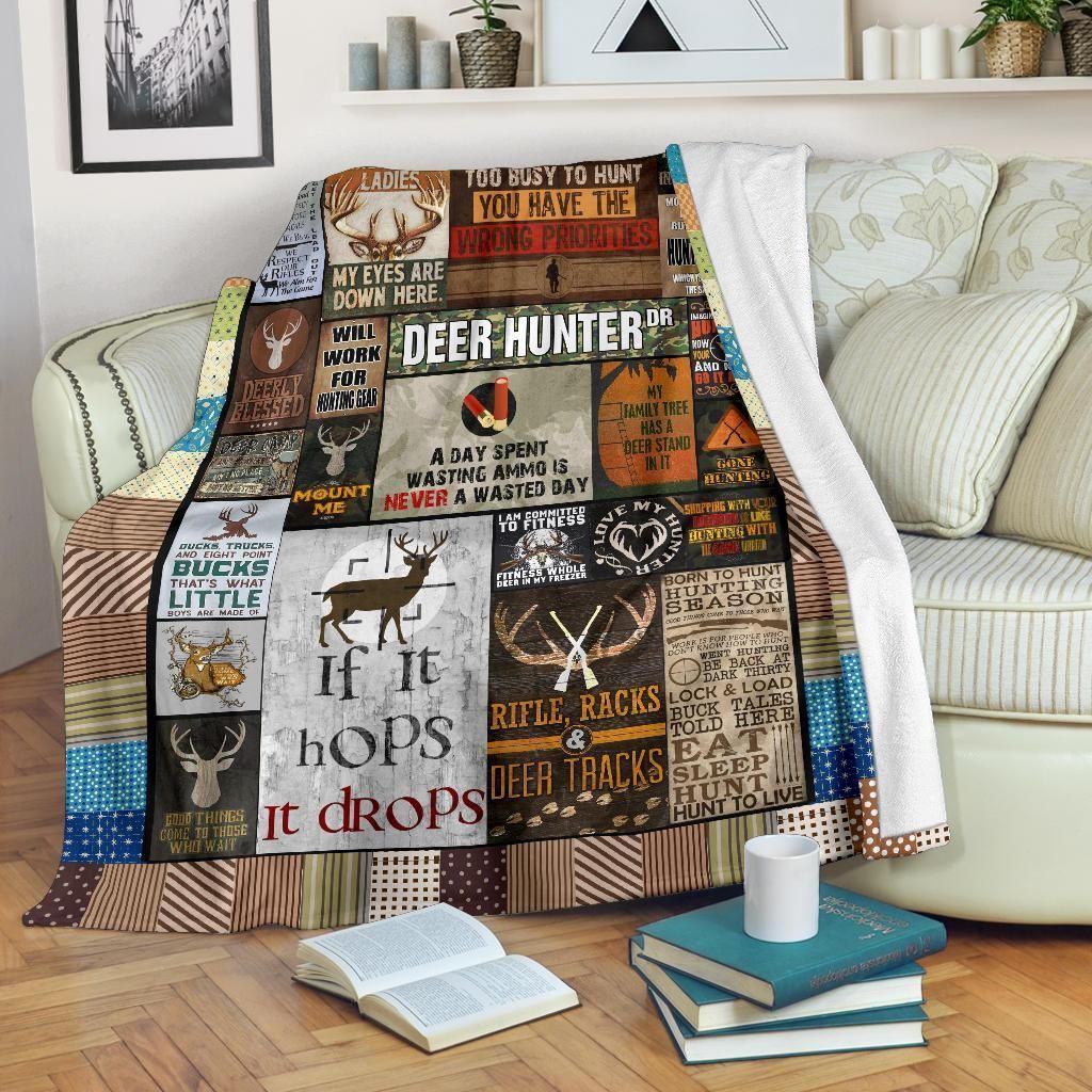 Hunting Sherpa Fleece Blanket