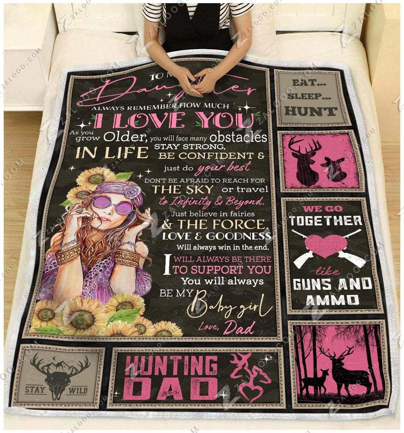 Hunting Sherpa Fleece Blanket