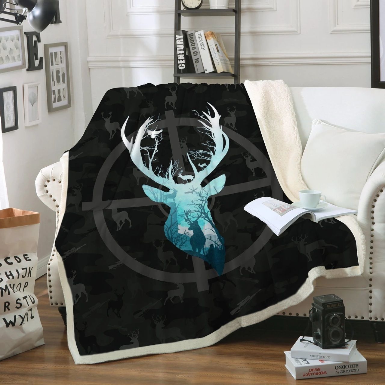 Hunting Sherpa Fleece Blanket