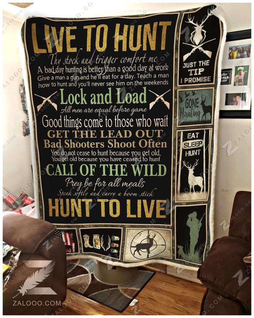 Hunting Sherpa Fleece Blanket