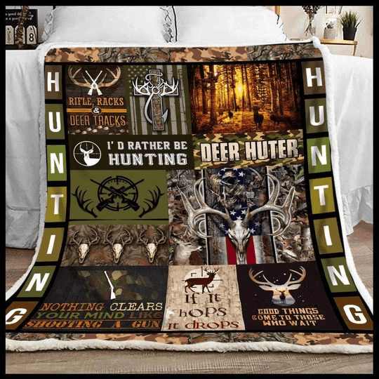 Hunting Sherpa Fleece Blanket