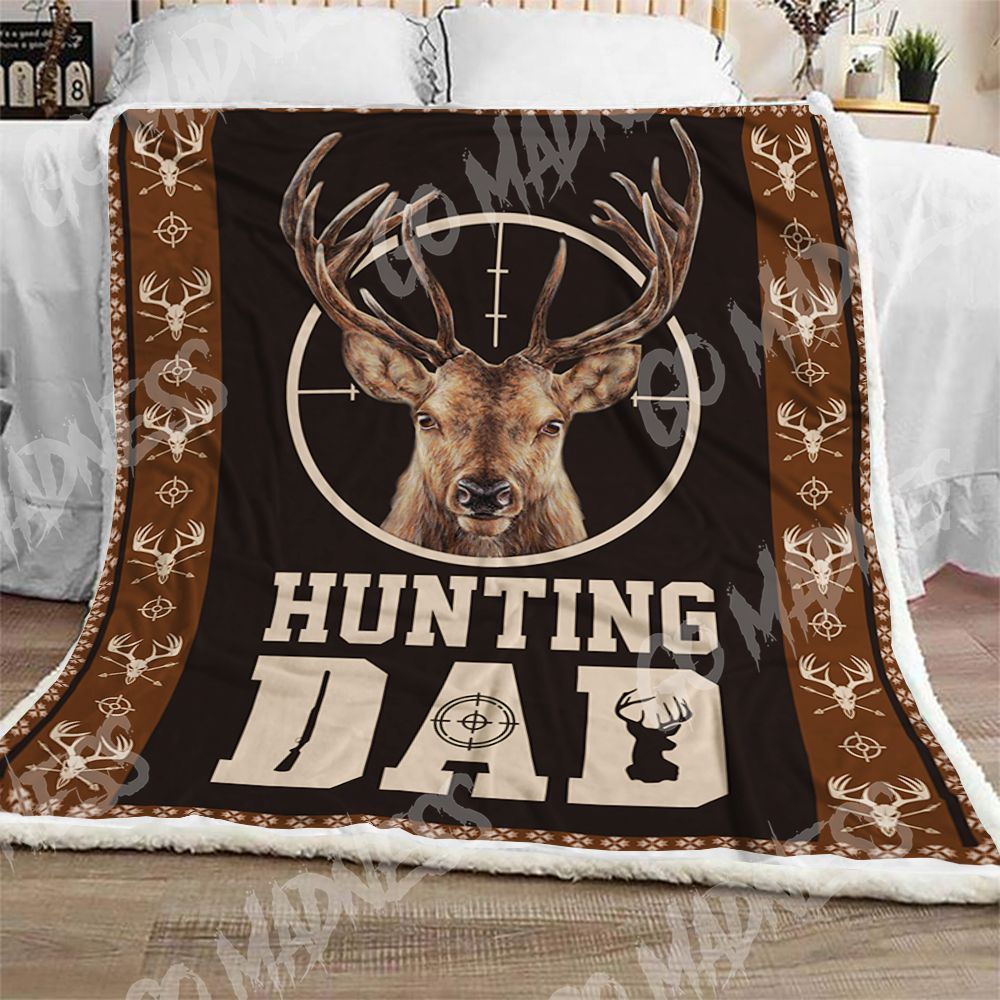 Hunting Dad Sherpa Fleece Blanket
