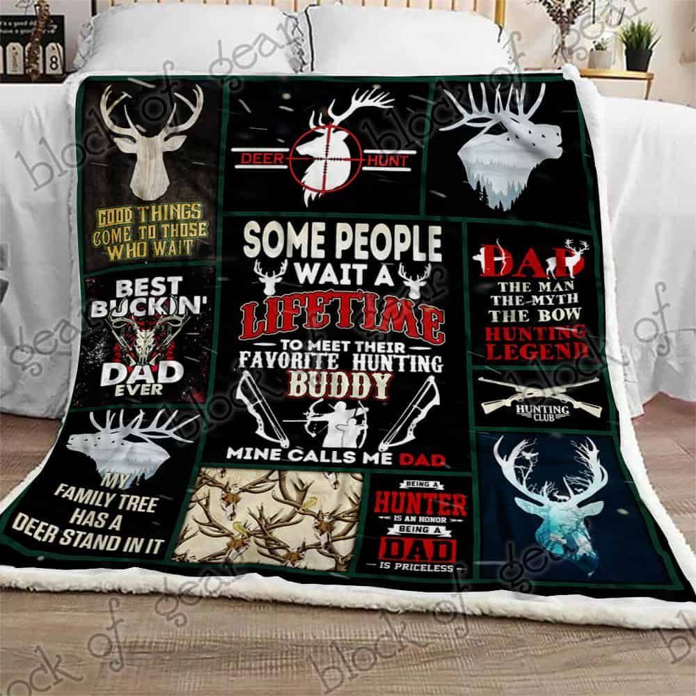 Hunting Dad Fleece Blanket