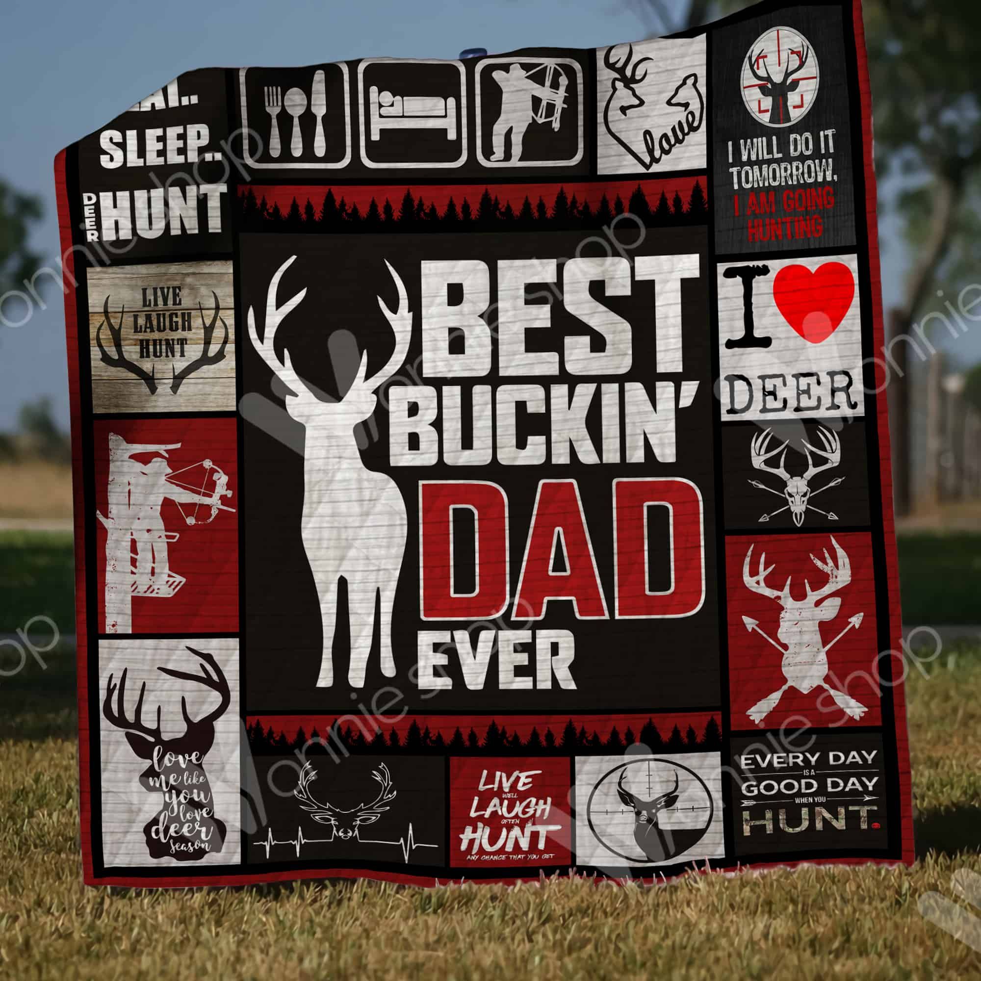 Hunting Dad Quilt Blanket DHC1002797TD