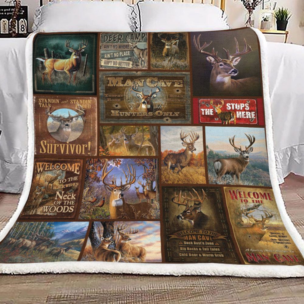 Hunting Sherpa Fleece Blanket