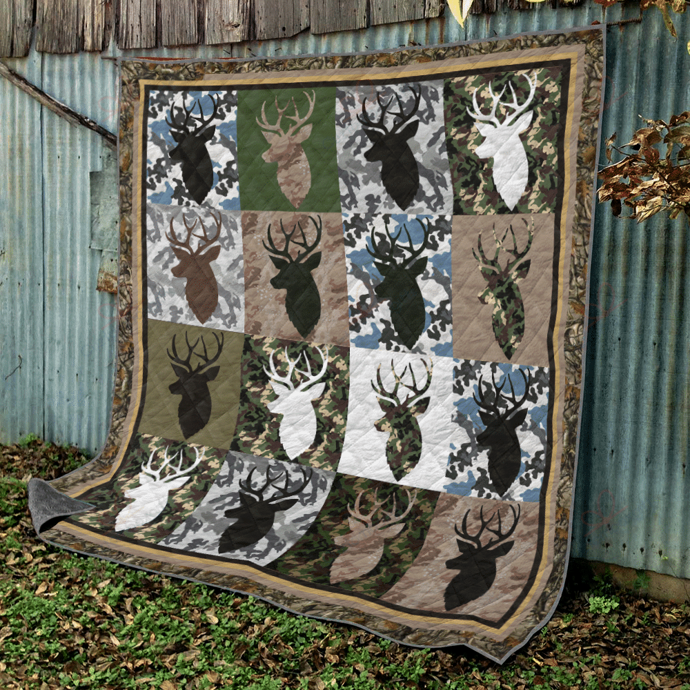 Hunting Deer Camo LD2108351CL Quilt Blanket