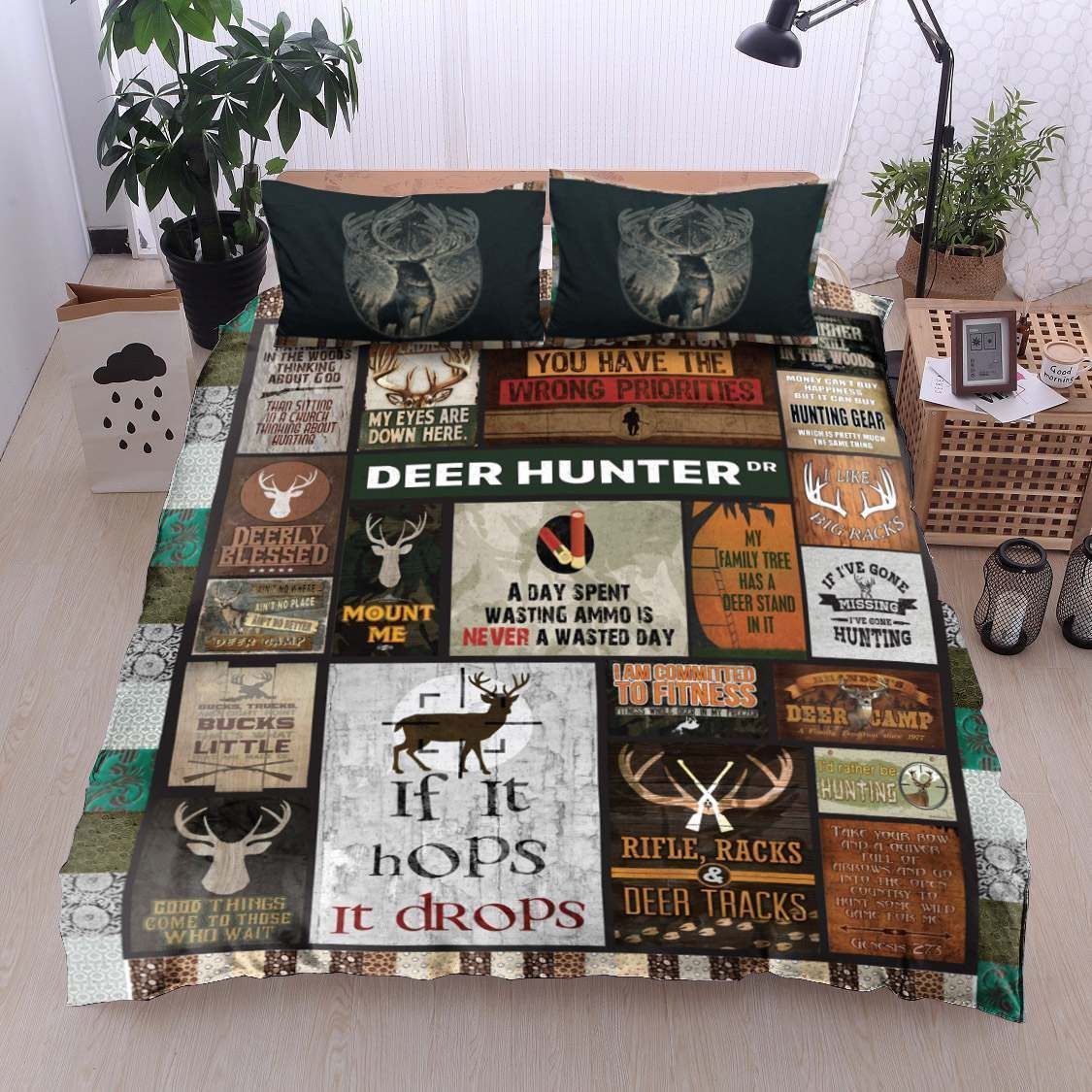 Hunting Deer Hunter Bedding Set