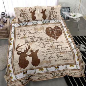Hunting Deer The Day I Met You Was Fate Bedding Set