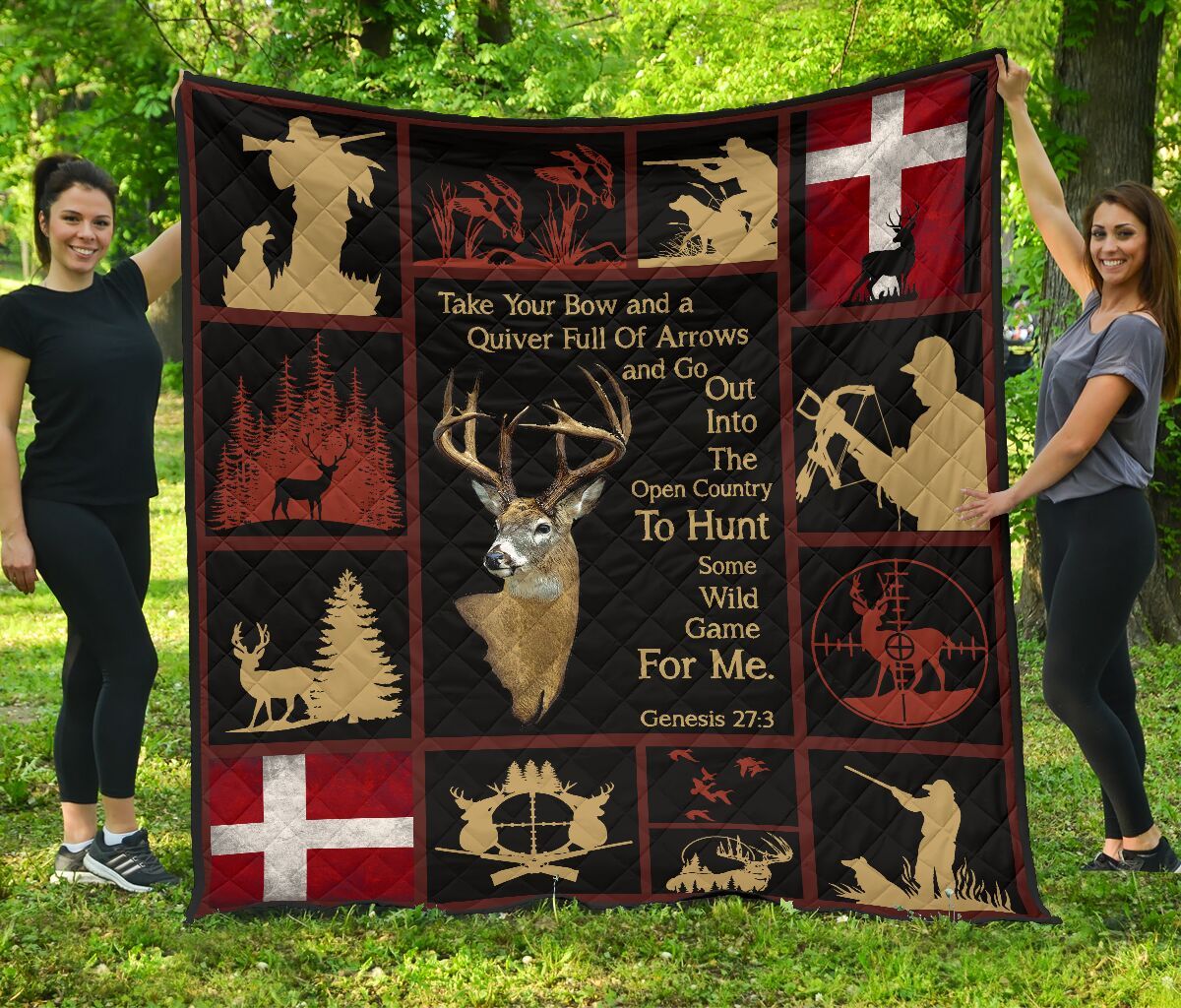 Hunting Denmark Quilt Blanket DHC170120683TD